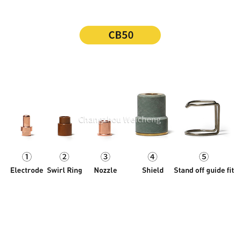 Anel do redemoinho dos consumíveis PE0007 da tocha da máquina de corte do plasma para o plasma CB50