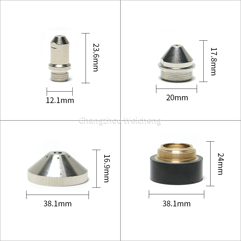  Eletrodo consumível de corte de plasma JX131100 Bocal JX131130 Escudo JX131002 para tocha FY-JX131