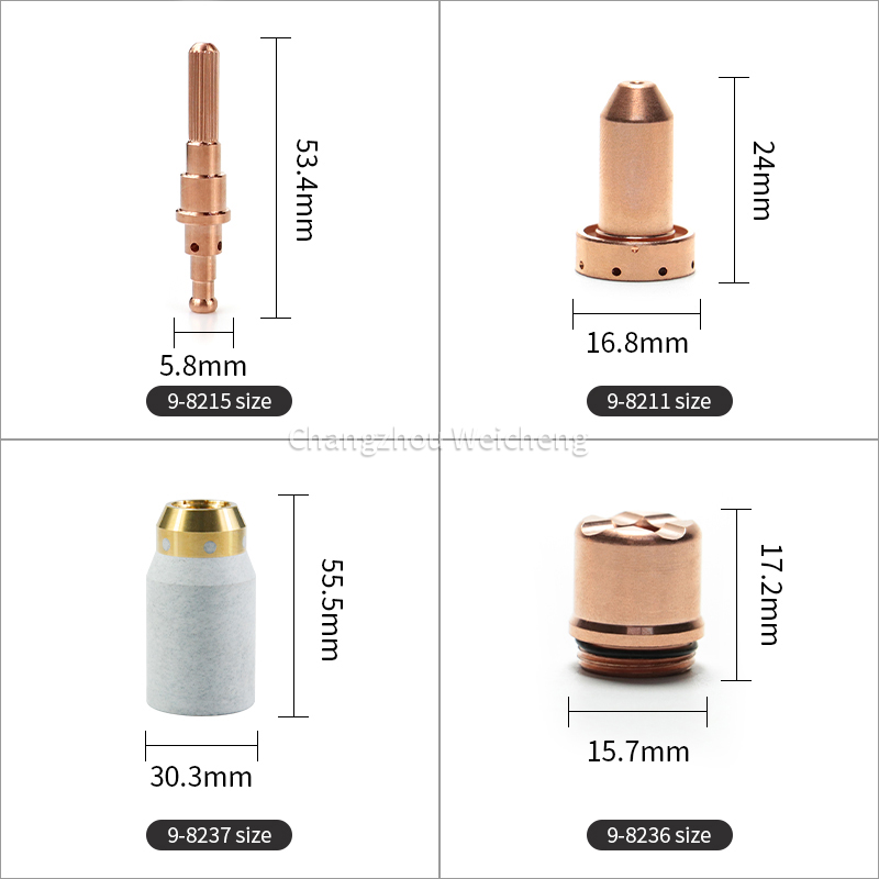 Thermal Dynamics SL60 SL100 Eletrodo 9-8215 Bocal 9-8208 Escudo 9-8256 