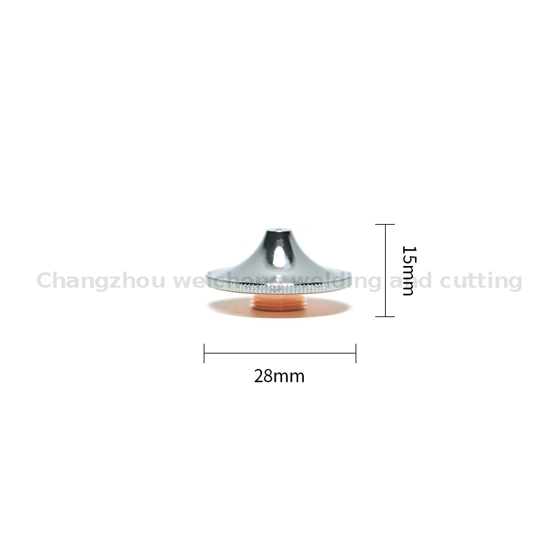 Bico de corte a laser de alta velocidade anticolisão duplo cromado acessórios de bico de cobre 28mm