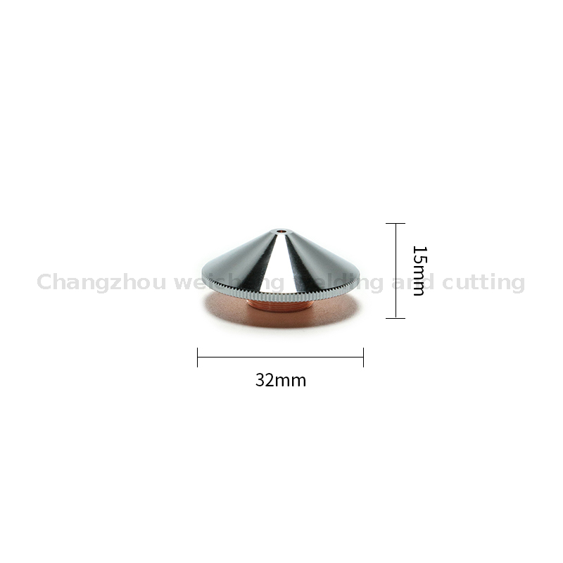 Bocal de corte a laser convencional duplo cromado acessórios de bocal de cobre 32mm